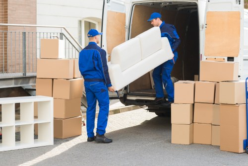 Local moving van transporting furniture in Fulham