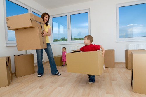 Local team collecting sofas and other furniture from a Fulham property