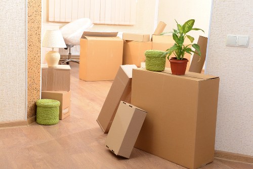 Preparing belongings for a house move in Fulham