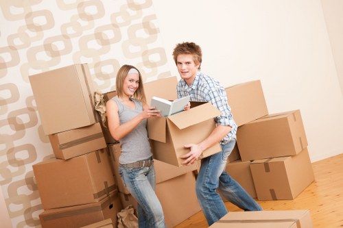 House removals team transporting furniture in Fulham