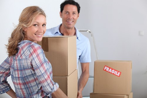 Household furniture and boxes stored safely in Fulham