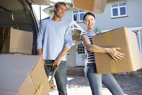 Professional movers loading a truck in Fulham