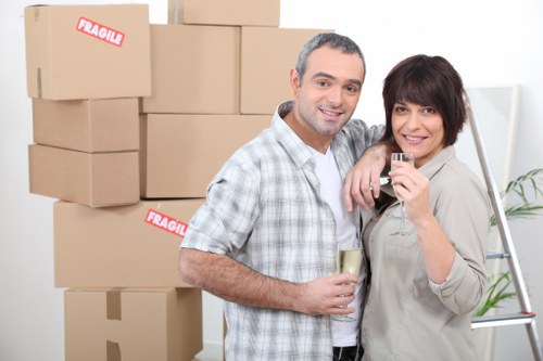 Customer reviewing a moving service booking details