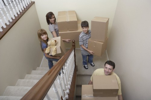 Packing office equipment for a Fulham business move